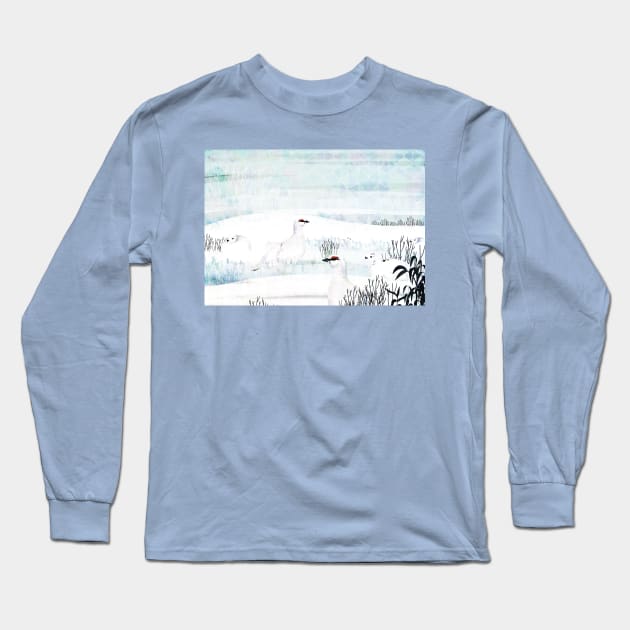 Winter birds Long Sleeve T-Shirt by KatherineBlowerDesigns